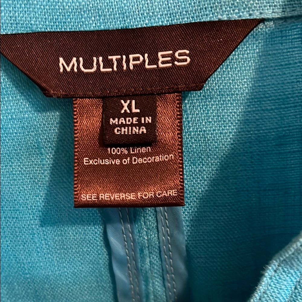 Xl Multiples Blue Jacket Lightweight Structured D… - image 2